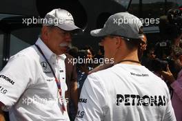 16.05.2010 Monaco, Monte Carlo,  Dr. Dieter Zetsche (GER), Chairman of Daimler and Michael Schumacher (GER), Mercedes GP Petronas - Formula 1 World Championship, Rd 6, Monaco Grand Prix, Sunday