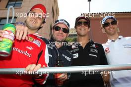 16.05.2010 Monaco, Monte Carlo,  Felipe Massa (BRA), Scuderia Ferrari, Rubens Barrichello (BRA), Williams F1 Team, Lucas di Grassi (BRA), Virgin Racing, Bruno Senna (BRA), Hispania Racing F1 Team, HRT - Formula 1 World Championship, Rd 6, Monaco Grand Prix, Sunday