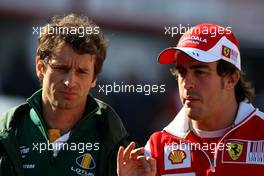 13.05.2010 Monaco, Monte Carlo,  Jarno Trulli (ITA), Lotus F1 Team, Fernando Alonso (ESP), Scuderia Ferrari - Formula 1 World Championship, Rd 6, Monaco Grand Prix, Thursday
