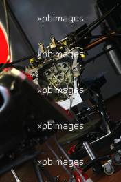 12.05.2010 Monaco, Monte Carlo,  Hispania Racing F1 Team HRT, gear box - Formula 1 World Championship, Rd 6, Monaco Grand Prix, Wednesday