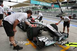 02.04.2010 Kuala Lumpur, Malaysia,  Michael Schumacher (GER), Mercedes GP Petronas - Formula 1 World Championship, Rd 3, Malaysian Grand Prix, Friday Practice