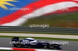 02.04.2010 Kuala Lumpur, Malaysia,  Rubens Barrichello (BRA), Williams F1 Team, FW32 - Formula 1 World Championship, Rd 3, Malaysian Grand Prix, Friday Practice