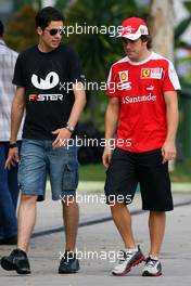 02.04.2010 Kuala Lumpur, Malaysia,  Fernando Alonso (ESP), Scuderia Ferrari  - Formula 1 World Championship, Rd 3, Malaysian Grand Prix, Friday