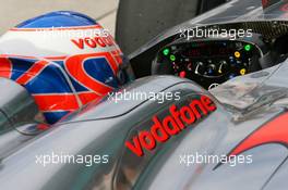 02.04.2010 Kuala Lumpur, Malaysia,  Jenson Button (GBR), McLaren Mercedes steering wheel - Formula 1 World Championship, Rd 3, Malaysian Grand Prix, Friday Practice