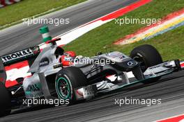 02.04.2010 Kuala Lumpur, Malaysia,  Michael Schumacher (GER), Mercedes GP Petronas, W01 - Formula 1 World Championship, Rd 3, Malaysian Grand Prix, Friday Practice