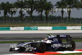 02.04.2010 Kuala Lumpur, Malaysia,  Nico Hulkenberg (GER), Williams F1 Team  - Formula 1 World Championship, Rd 3, Malaysian Grand Prix, Friday Practice
