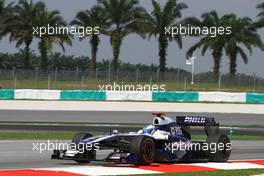 02.04.2010 Kuala Lumpur, Malaysia,  Rubens Barrichello (BRA), Williams F1 Team  - Formula 1 World Championship, Rd 3, Malaysian Grand Prix, Friday Practice