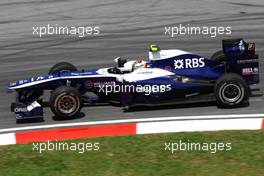 02.04.2010 Kuala Lumpur, Malaysia,  Nico Hulkenberg (GER), Williams F1 Team  - Formula 1 World Championship, Rd 3, Malaysian Grand Prix, Friday Practice