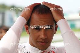 04.04.2010 Kuala Lumpur, Malaysia,  Lewis Hamilton (GBR), McLaren Mercedes  - Formula 1 World Championship, Rd 3, Malaysian Grand Prix, Sunday Pre-Race Grid