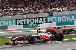 04.04.2010 Kuala Lumpur, Malaysia,  Lewis Hamilton (GBR), McLaren Mercedes, MP4-25 - Formula 1 World Championship, Rd 3, Malaysian Grand Prix, Sunday Race