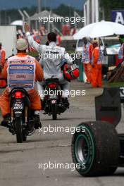 04.04.2010 Kuala Lumpur, Malaysia,  Michael Schumacher (GER), Mercedes GP Petronas, stops on the circuit - Formula 1 World Championship, Rd 3, Malaysian Grand Prix, Sunday Race