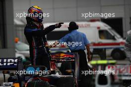 03.04.2010 Kuala Lumpur, Malaysia,  Mark Webber (AUS), Red Bull Racing gets pole position - Formula 1 World Championship, Rd 3, Malaysian Grand Prix, Saturday Qualifying