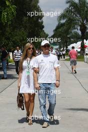 03.04.2010 Kuala Lumpur, Malaysia,  Vivian Sibold the girlfriend of Nico Rosberg (GER), Mercedes GP Petronas and Nico Rosberg (GER), Mercedes GP Petronas - Formula 1 World Championship, Rd 3, Malaysian Grand Prix, Saturday