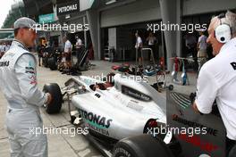 01.04.2010 Kuala Lumpur, Malaysia,  Michael Schumacher (GER), Mercedes GP Petronas - Formula 1 World Championship, Rd 3, Malaysian Grand Prix, Thursday