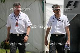 01.04.2010 Kuala Lumpur, Malaysia,  Ross Brawn (GBR) Team Principal, Mercedes GP and Nick Fry (GBR), Chief Executive Officer, Mercedes GP  - Formula 1 World Championship, Rd 3, Malaysian Grand Prix, Thursday