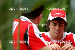 01.04.2010 Kuala Lumpur, Malaysia,  Fernando Alonso (ESP), Scuderia Ferrari - Formula 1 World Championship, Rd 3, Malaysian Grand Prix, Thursday