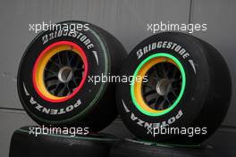 01.04.2010 Kuala Lumpur, Malaysia,  The bridgestone tyres from the Lotus F1 Team - Formula 1 World Championship, Rd 3, Malaysian Grand Prix, Thursday