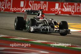 24.09.2010 Singapore, Singapore,  Michael Schumacher (GER), Mercedes GP Petronas, W01 - Formula 1 World Championship, Rd 15, Singapore Grand Prix, Friday Practice