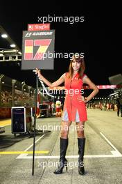 26.09.2010 Singapore, Singapore,  Grid girl - Formula 1 World Championship, Rd 15, Singapore Grand Prix, Sunday Grid Girl
