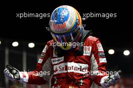 26.09.2010 Singapore, Singapore,  Fernando Alonso (ESP), Scuderia Ferrari wins the race - Formula 1 World Championship, Rd 15, Singapore Grand Prix, Sunday Podium
