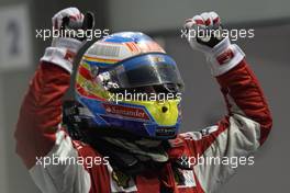 26.09.2010 Singapore, Singapore,  Fernando Alonso (ESP), Scuderia Ferrari - Formula 1 World Championship, Rd 15, Singapore Grand Prix, Sunday Podium