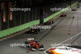 26.09.2010 Singapore, Singapore,  Fernando Alonso (ESP), Scuderia Ferrari, F10 - Formula 1 World Championship, Rd 15, Singapore Grand Prix, Sunday Race