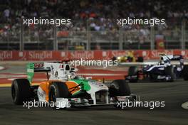 26.09.2010 Singapore, Singapore,  Adrian Sutil (GER), Force India F1 Team - Formula 1 World Championship, Rd 15, Singapore Grand Prix, Sunday Race