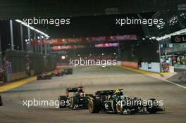 26.09.2010 Singapore, Singapore,  Heikki Kovalainen (FIN), Lotus F1 Team - Formula 1 World Championship, Rd 15, Singapore Grand Prix, Sunday Race