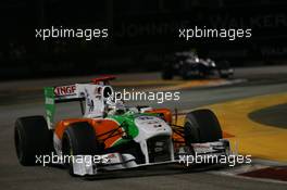 26.09.2010 Singapore, Singapore,  Adrian Sutil (GER), Force India F1 Team - Formula 1 World Championship, Rd 15, Singapore Grand Prix, Sunday Race