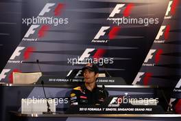 23.09.2010 Singapore, Singapore,  Mark Webber (AUS), Red Bull Racing - Formula 1 World Championship, Rd 15, Singapore Grand Prix, Thursday Press Conference