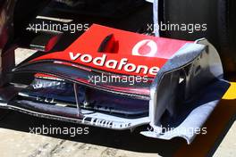 28.05.2010 Istanbul, Turkey,  McLaren Mercedes  mechanic use painting to work on aero - Formula 1 World Championship, Rd 7, Turkish Grand Prix, Friday Practice