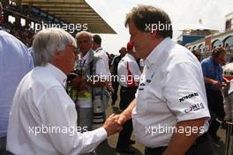 30.05.2010 Istanbul, Turkey,  Bernie Ecclestone (GBR) and Norbert Haug (GER), Mercedes, Motorsport chief - Formula 1 World Championship, Rd 7, Turkish Grand Prix, Sunday Pre-Race Grid