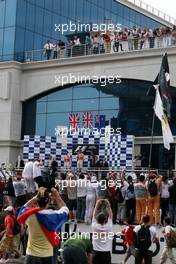 30.05.2010 Istanbul, Turkey,  1st place Lewis Hamilton (GBR), McLaren Mercedes with 2nd place Jenson Button (GBR), McLaren Mercedes and 3rd place Mark Webber (AUS), Red Bull Racing - Formula 1 World Championship, Rd 7, Turkish Grand Prix, Sunday Podium