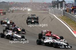 30.05.2010 Istanbul, Turkey,  Kamui Kobayashi (JAP), BMW Sauber F1 Team, C29 leads Fernando Alonso (ESP), Scuderia Ferrari, F10 - Formula 1 World Championship, Rd 7, Turkish Grand Prix, Sunday Race