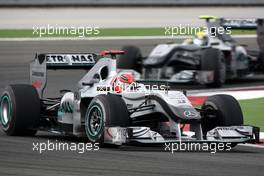 30.05.2010 Istanbul, Turkey,  Michael Schumacher (GER), Mercedes GP Petronas, Nico Rosberg (GER), Mercedes GP Petronas, W01 - Formula 1 World Championship, Rd 7, Turkish Grand Prix, Sunday Race