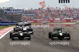 30.05.2010 Istanbul, Turkey,  Jarno Trulli (ITA), Lotus F1 Team, Heikki Kovalainen (FIN), Lotus F1 Team - Formula 1 World Championship, Rd 7, Turkish Grand Prix, Sunday Race