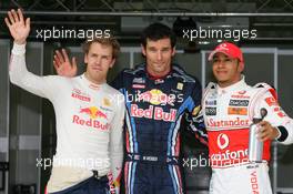29.05.2010 Istanbul, Turkey,  Mark Webber (AUS), Red Bull Racing gets pole position, 3rd position for Sebastian Vettel (GER), Red Bull Racing and 2nd for Lewis Hamilton (GBR), McLaren Mercedes - Formula 1 World Championship, Rd 7, Turkish Grand Prix, Saturday Qualifying
