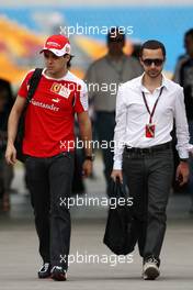 29.05.2010 Istanbul, Turkey,  Felipe Massa (BRA), Scuderia Ferrari, Nicolas Todt (FRA), Drivers manager - Formula 1 World Championship, Rd 7, Turkish Grand Prix, Saturday
