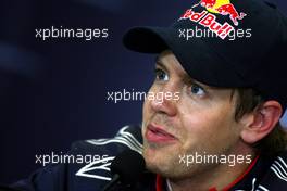 29.05.2010 Istanbul, Turkey,  Sebastian Vettel (GER), Red Bull Racing - Formula 1 World Championship, Rd 7, Turkish Grand Prix, Saturday Press Conference
