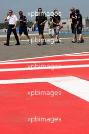 27.05.2010 Istanbul, Turkey,  Sebastian Vettel (GER), Red Bull Racing walks the track - Formula 1 World Championship, Rd 7, Turkish Grand Prix, Thursday