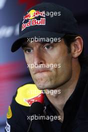 27.05.2010 Istanbul, Turkey,  Mark Webber (AUS), Red Bull Racing - Formula 1 World Championship, Rd 7, Turkish Grand Prix, Thursday Press Conference