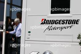 27.05.2010 Istanbul, Turkey,  Bernie Ecclestone (GBR) leaving the bridgestone motorhome - Formula 1 World Championship, Rd 7, Turkish Grand Prix, Thursday