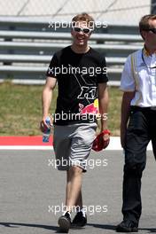 27.05.2010 Istanbul, Turkey,  Sebastian Vettel (GER), Red Bull Racing walks the track - Formula 1 World Championship, Rd 7, Turkish Grand Prix, Thursday