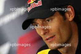 27.05.2010 Istanbul, Turkey,  Mark Webber (AUS), Red Bull Racing - Formula 1 World Championship, Rd 7, Turkish Grand Prix, Thursday Press Conference
