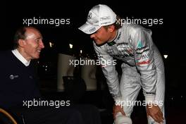 12.11.2010 Abu Dhabi, Abu Dhabi,  Sir Frank Williams (GBR), WilliamsF1 Team, Team Chief, Managing Director, Team Principal Nico Rosberg (GER), Mercedes GP Petronas - Formula 1 World Championship, Rd 19, Abu Dhabi Grand Prix, Friday