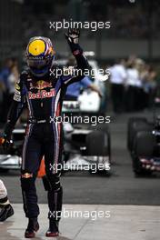 14.11.2010 Abu Dhabi, Abu Dhabi,  Mark Webber (AUS), Red Bull Racing - Formula 1 World Championship, Rd 19, Abu Dhabi Grand Prix, Sunday Podium