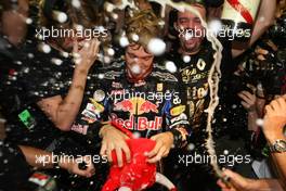 14.11.2010 Abu Dhabi, Abu Dhabi,  Sebastian Vettel (GER), Red Bull Racing  - Formula 1 World Championship, Rd 19, Abu Dhabi Grand Prix, Sunday Podium