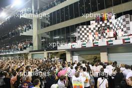 14.11.2010 Abu Dhabi, Abu Dhabi,  Sebastian Vettel (GER), Red Bull Racing - Formula 1 World Championship, Rd 19, Abu Dhabi Grand Prix, Sunday Podium