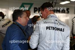 13.11.2010 Abu Dhabi, Abu Dhabi,  Jean Todt (FRA), FIA president, Michael Schumacher (GER), Mercedes GP Petronas - Formula 1 World Championship, Rd 19, Abu Dhabi Grand Prix, Saturday Practice