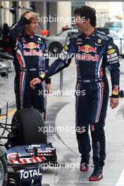 14.11.2010 Abu Dhabi, Abu Dhabi,  Mark Webber (AUS), Red Bull Racing and Sebastian Vettel (GER), Red Bull Racing  - Formula 1 World Championship, Rd 19, Abu Dhabi Grand Prix, Sunday